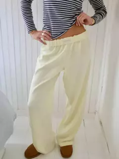 Calça comprida feminina com estampa listrada, cintura elástica com cordão de perna larga, calça casual de algodão reta, moda nova moda