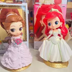 Bandai anime disney princesa elsa ariel alice neve branca q posket presentes de natal ou coleção genuína figura de ação modelo brinquedos - loja online