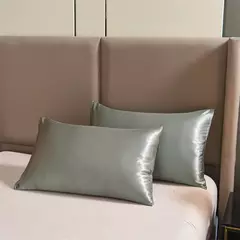 Luxo Satin Duvet Cover Set, conjuntos de cama, seda rica, sedosa, macio, sólido, sem rugas, Sexy Honeymoon, Queen Black Series, 3pcs na internet