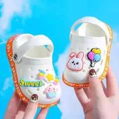 Sandálias de sola macia para crianças, antiderrapante, respirável, bonito, com design de coelho, para praia coberta, com desenhos animados, para menino e menina - comprar online