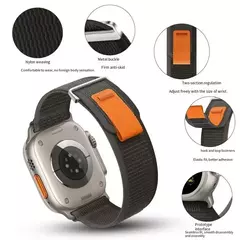 Imagem do Pulseira de Nylon para Apple Watch, Pulseira Respirável, Ultra 2, 49mm, Série 9, 8, 7, 45mm, 41mm, Esportes para iWatch 6, 5, 4, 3, SE, 44 milímetros, 40 milímetros, 42 milímetros