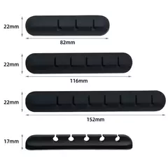 Auto-adesivo Cabo Winder, Suporte de Carregamento USB, Fio Envolvido Cabo, Organizador Da Mesa, Material de Escritório, Desktop, 3, 5, 7 Clips - Wolf Magazine