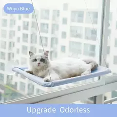 Dobrável gato janela poleiro cama rede gato janela parede poleiro assento de rede com 4 ventosas fortes - Wolf Magazine