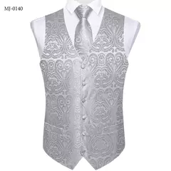 Festa de casamento ouro colete paisley floral jacquard colete masculino 4 pçs colete gravata lenço anel hanky abotoaduras conjunto dibangu