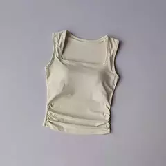 Colete Yoga para Mulheres, Elasticidade Ginásio Colheita Esportiva Tops, Camisas de Treino de Fitness Regatas Sem Mangas, Sutiã Acolchoado, 2024 - loja online