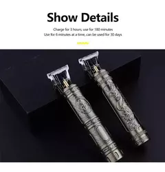 T9 Original Máquina de Corte de Cabelo Masculina Conjunto, Aparador De Barba, Barbeador Elétrico, Lence Pro, Barbeiro, Jaquetas, Áreas Sensíveis, Masculino - loja online