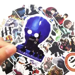 Imagem do Harries potter brinquedos clássicos luna ron adesivo hermione malfoy snape adesivos à prova dwaterproof água para telefone portátil scrapbook scooter brinquedo