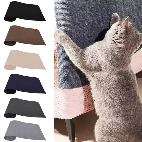 Cortável auto-adesivo tapete gatos placa de risco parede anti gato risco sofá diy gatos placa de risco sofá proteção patas afiar