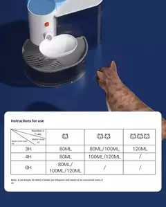 Dispensador de água para gatos, fonte de água móvel desconectada, alimentador de água automático para cães de estimação, bebedor para animais de estimação, fonte para gatos - comprar online