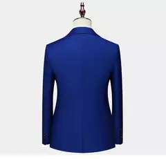 Terno casual de negócios masculino para casamentos, blazer genuíno, colete e calças, grande e alto, colete slim fit, calças de vestido, tamanho EUA