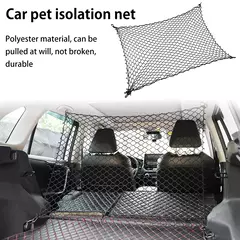 Imagem do Rede para barreira de carro para cães, suv, rede para animais de estimação com ganchos, rede de barreira de segurança para viagem, fácil de instalar e remover, divisor ajustável para cães de carro