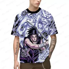 Naruto Anime T-shirt extragrande masculino, Roupas Y2K, Manga curta, Streetwear Hip Hop, Camisas Essentials, Roupas de tendência, Novo, 2024 - loja online