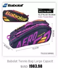 Imagem do BABOLAT-Raquete de tênis e mochila Squash, 2 Raquetes, Wimbledon, Badminton Padel Raquete, Original
