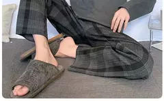 Pijama masculino com gola em o listrado, pijamas de algodão penteado, lounges plus size, outono e inverno, maduro na moda, novo, L a 6XL, 2020 na internet