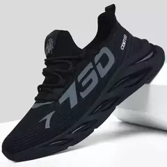 Sapatos esportivos masculinos casuais de malha leve verão respirável legal tênis de corrida moda sola macia confortável antiderrapante tênis masculinos - loja online