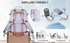 Mochila de viagem para mulheres, Mochila para laptop TSA, voo aprovado, mochila casual para semana
