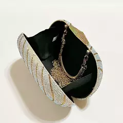 Imagem do Bolsa de mão feminina, bolsa de jantar completa com diamante para senhora, pequena festa noturna, bolsa de embreagem para casamento, tendência da moda