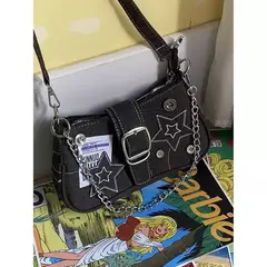 Y2K-Stars Padrão Underarm Bag para Mulheres, Bolsas de Lona, Pequenos Sacos De Ombro, Cadeia Tote Bolsas, Cool Girls, Moda Feminina - Wolf Magazine