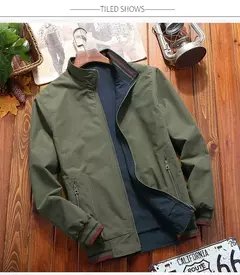 Jaqueta casual dupla face masculina, casaco de gola alta, jaquetas da moda, nova chegada - Wolf Magazine