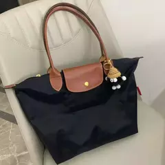 Imagem do MINISO-Bolsa de Ombro Dobrável Feminina Clássica de Grande Capacidade, Bolsas de Nylon, Moda Casual, Alta Qualidade, Nova, 2024