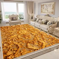 Tapete antiderrapante Flower 3D para quarto, tapete personalizável, tapete de ? na internet