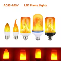 Emulação LED Dinâmica Flame Light, Lâmpada De Milho, Lâmpada De Efeito Flickering, Lâmpadas Criativas, Decoração De Casa, E14, E27, B22, AC 85-265V