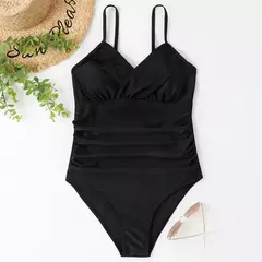 OIINAA-maiô feminino de peça única, maiô sexy sólido plissado, bodysuit estampado leopardo, conjunto de biquíni, moda verão, moda praia nova