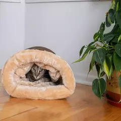 Saco de dormir para gatos, outono e inverno, semi-fechado, ninho para gatos, quente, pequeno e médio, pode ser desmontado e lavado na internet