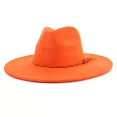 Chapéu Fedora de camurça para homens e mulheres, chapéu de feltro, Fedora clássico, chapéu de igreja, jazz, outono, inverno, 9,5 cm na internet