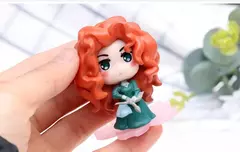 9 Pçs/set Q Versão Princesa Mini Figura 5-6cm Ariel Alice Branca de Neve Belle Jasmine Personagem de Desenho Animado Ornamentos Decoração