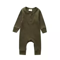 Romper de manga comprida unissex para bebê recém-nascido, cor sólida, roupas de algodão infantil, 3-18 meses, verão - comprar online