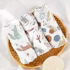 Kangobaby-Cobertor de swaddle de bambu algodão musselina do bebê, envoltório recém-nascido, colcha infantil, venda quente, minha vida macia, 120x110cm, 3Pcs Set - comprar online
