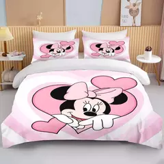 Disney-Minnie Mouse Impresso Conjunto de Cama para Crianças e Adultos, Capa de Edredão, Consolador, Fronha, Rosa, Rei, Amor, Desenhos Animados, Meninos, Meninas, Adultos, Presente na internet