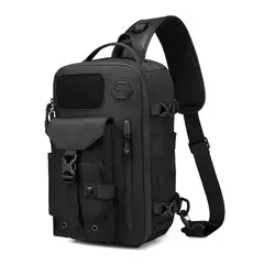 Ozuko-Saco mensageiro impermeável de cintura tática masculina com zíper, ombro cruz no peito, moda ao ar livre - comprar online