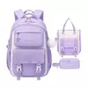 School Bag Set Inclui Study Bag e Pencil Case, Mochila de grande capacidade, Charme impermeável dos desenhos animados, Mochila de viagem ao ar livre, 3 pcs