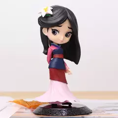 14cm disney princesa mulan q posket boneca de ação grande olho boneca mulan modelo feito à mão bolo cozimento decoração brinquedos presentes na internet