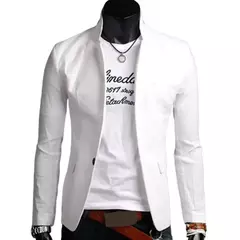 Imagem do Masculino casual blazer primavera outono cor sólida lapela colarinho botão bolsos decoração terno de negócios topos festa de casamento outwear casaco