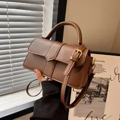 Bolsa de ombro de couro PU para mulheres, Bolsa axilas vintage, Bolsa quadrada, Bolsas Crossbody de moda, Bolsa axilas preta