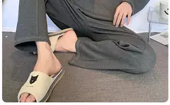 Pijama masculino com gola em o listrado, pijamas de algodão penteado, lounges plus size, outono e inverno, maduro na moda, novo, L a 6XL, 2020 - Wolf Magazine