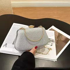Saco de noite luxuoso para mulheres, alto design, banquete de festa, saco de glitter para senhoras, embreagem do casamento, bolsa de ombro, bolsa de corrente, marca - comprar online
