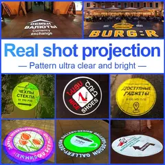 Impermeável LED remoto projeção lâmpada, publicidade logotipo projetor, personalizado imagem sinal, girar, ao ar livre - loja online