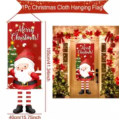 Decoração de Natal Bandeira Bandeira Pendurada Porta, Enfeites, Presentes de Natal, Decoração de Ano Novo, 2025, 2025