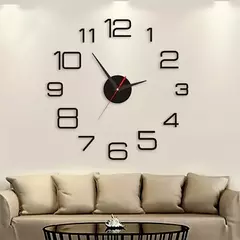 Grande Espelho Acrílico Adesivos Relógio De Parede, 3D DIY Relógios De Quartzo, Design Moderno, Relógios De Moda, Sala De Estar, Home Decor, Horloge, 2023 - loja online