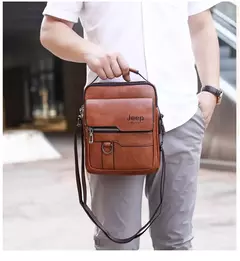 JEEP BULUO-Sacos Mensageiro Crossbody de Couro para Homens, Bolsa Casual Business, Brand Shoulder Bag, Nova Qualidade - Wolf Magazine