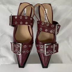 Sandálias femininas de dedo apontado, calçados rasos, Slingbacks, sapatos femi - comprar online