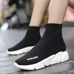 Tênis casual masculino, meias confortáveis, sapatos de caminhada, ao ar livre, resistente ao desgaste, treinador, corrida, casal na internet