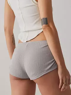 Shorts de pijama casual feminino, macio, confortável, lado dividido, ruched, elástico, calça lounge, bottoms de sono elásticos, roupa de dormir, estilo lazer