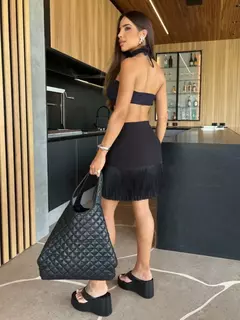 Imagem do Conjunto sexy de biquíni feminino, sutiã de renda, mini saia, férias de praia, fato de banho feminino casual, 2 peças, verão