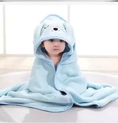 Toalha de banho com capuz animal para bebês, cobertor macio, envoltório Swaddle para dormir quente para meninos e meninas, roupão infantil - Wolf Magazine