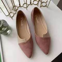 Imagem do Sapatos rasos de dedo apontado respiráveis para mulheres, sapatos sólidos de retalhos, sapatilhas casuais, mocassins de conforto diários com todos os jogos